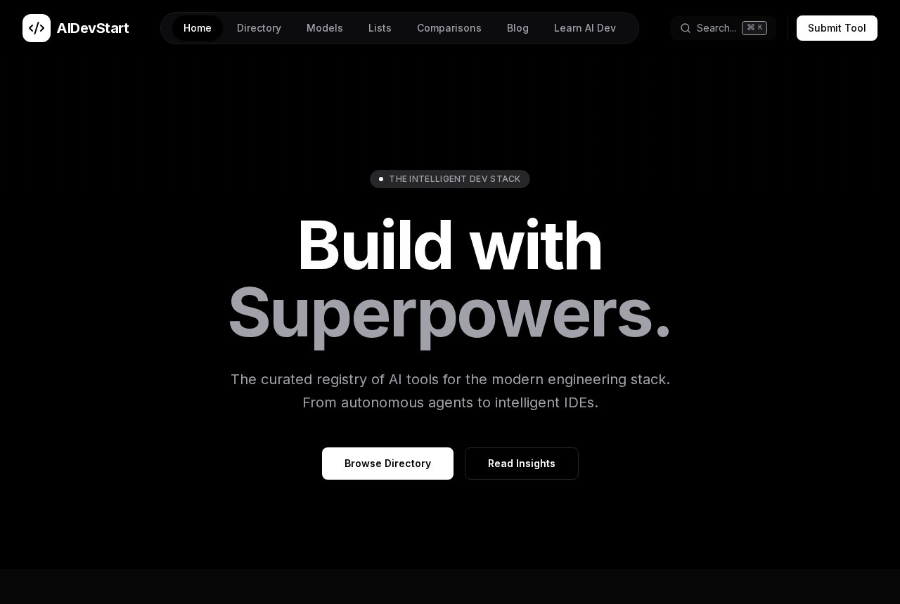 Screenshot of the AIDevStart website